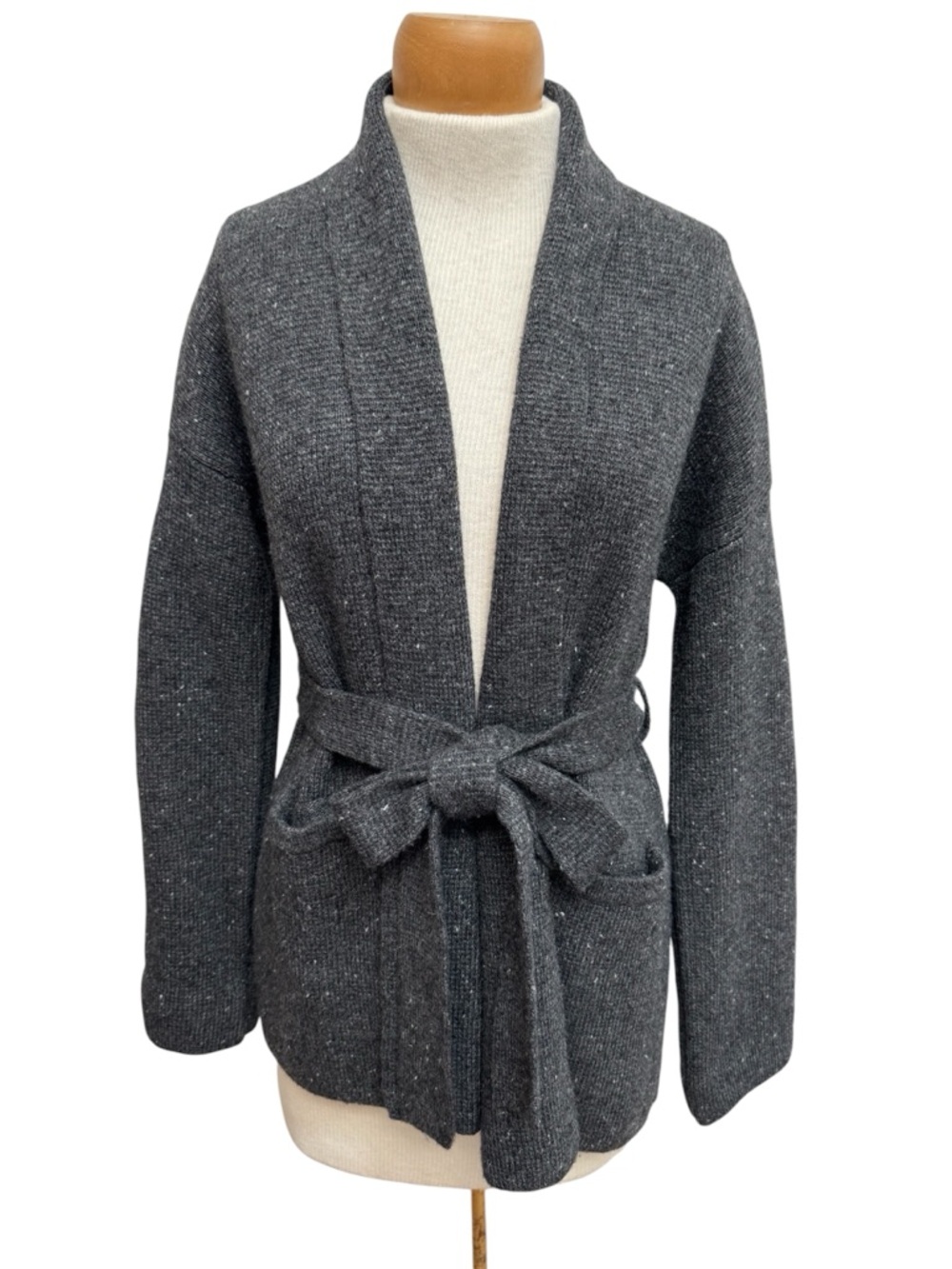 Madewell Donegal Tie Waist Wrap Cardigan Wool Blend Women’s XS Ski Cabin